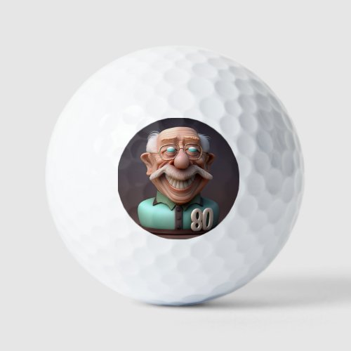 Personalized Special Funny 80years old Birthday Golf Balls