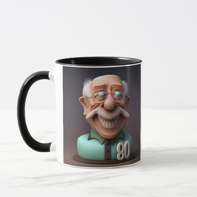Personalized Special Funny 80years old Birthday Mug (Left)