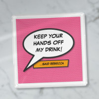 Personalized Speech Bubble Fun Pink Comic Book