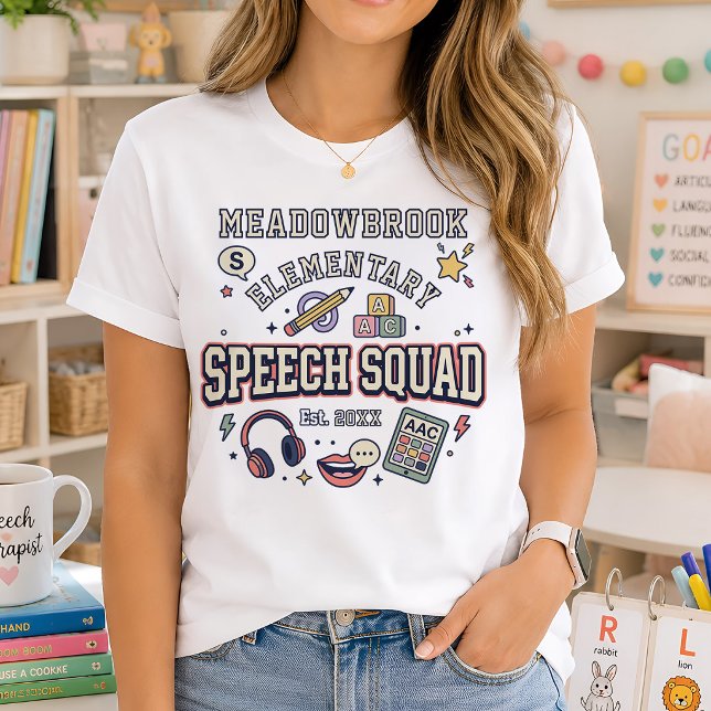 Personalized Speech Squad School SLP T-Shirt (Creator Uploaded)