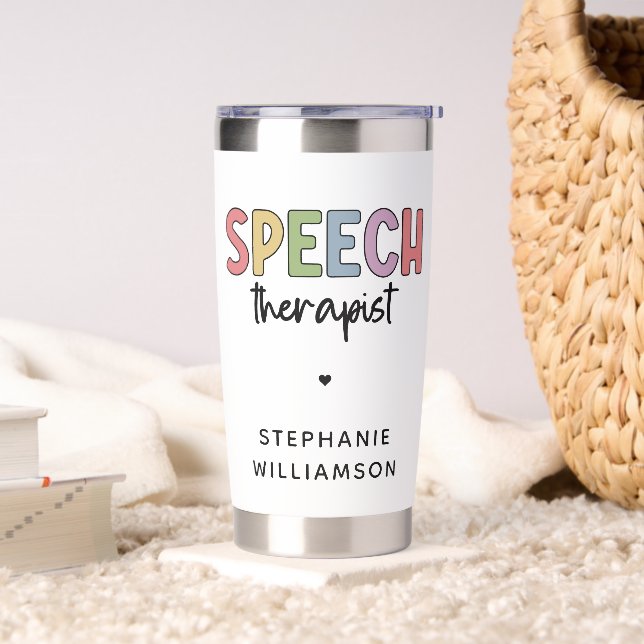Personalized Speech Therapist SLP Insulated Tumbler (Living Room)