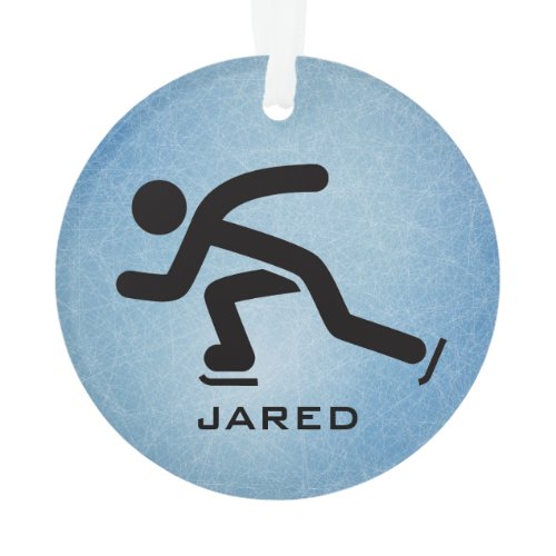 Personalized Speed Skating Acrylic Ornament