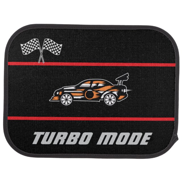 Personalized Speed Thrill Racing Car Floor Mat (Rear)
