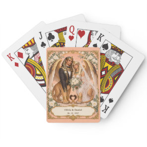 Personalized Sphinx Bride and Groom Wedding Favor Poker Cards