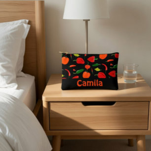 Personalized Spicy Peppers Pattern Pouch Bag