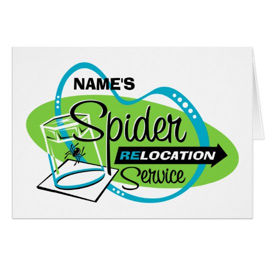 PERSONALIZED Spider Relocation Service Cards (Front Horizontal)