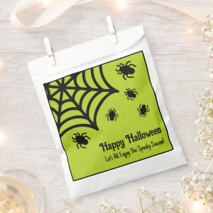 Personalized Spiderweb Halloween Favor Bag
