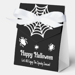 Personalized Spiderweb Halloween Favor Boxes