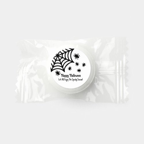 Personalized Spiderweb Halloween Life Saver Mints