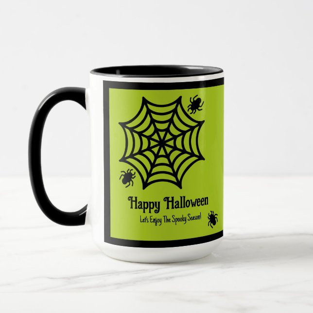 Personalized Spiderweb Halloween Mug (Left)