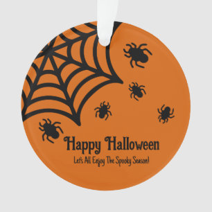 Personalized Spiderweb Halloween Ornament