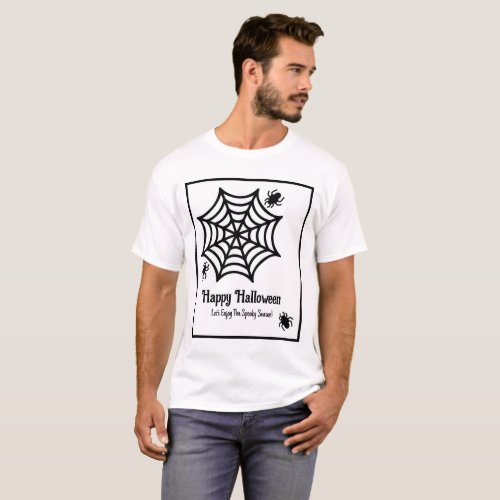 Personalized Spiderweb Halloween T_Shirt