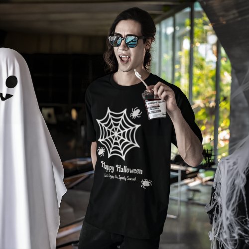 Personalized Spiderweb Halloween T_Shirt