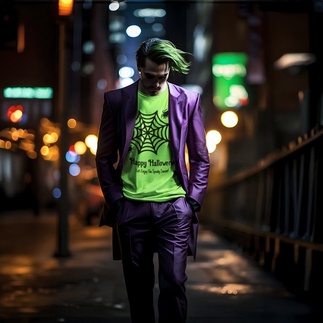 Personalized Spiderweb Halloween T-Shirt (Creator Uploaded)