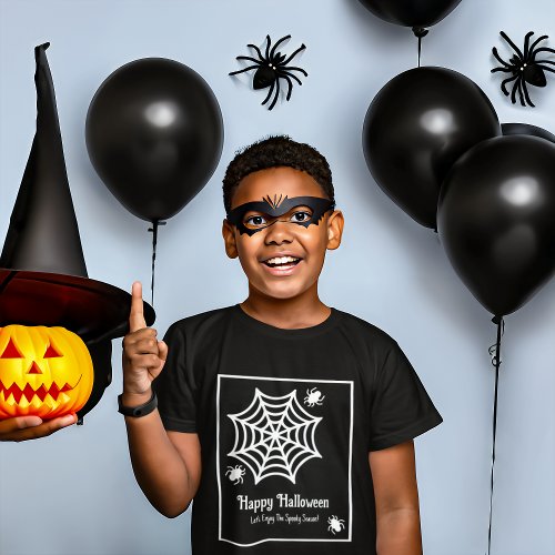 Personalized Spiderweb Halloween T_Shirt