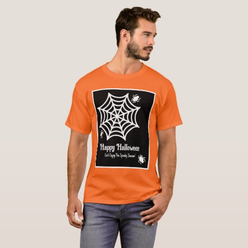 Personalized Spiderweb Halloween T_Shirt