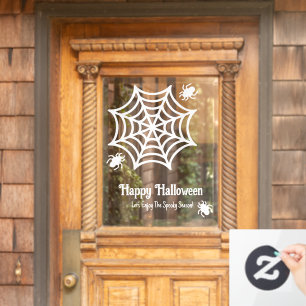 Personalized Spiderweb Halloween Window Cling