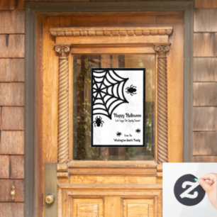 Personalized Spiderweb Halloween Window Cling