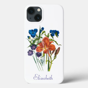 Personalized Spiderwort and Daylily Case-Mate iPho iPhone 13 Case