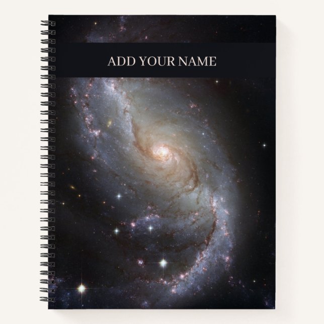 Personalized Spiral Galaxy Notebook (Front)
