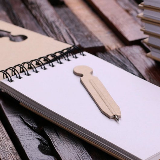 Personalized Spiral Notebook & Keychain - Black (Inside)
