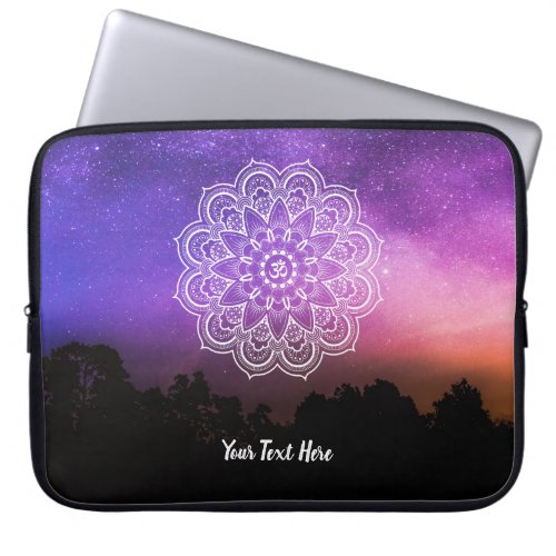 Personalized Spiritual Om Mandala Gift Laptop Sleeve