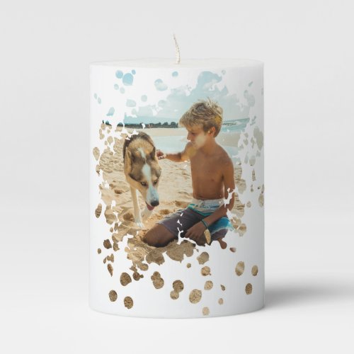 Personalized Splash Art Custom Pillar Candle