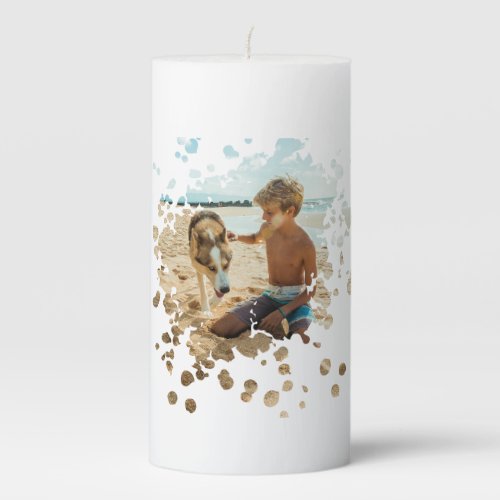 Personalized Splash Art Custom Pillar Candle
