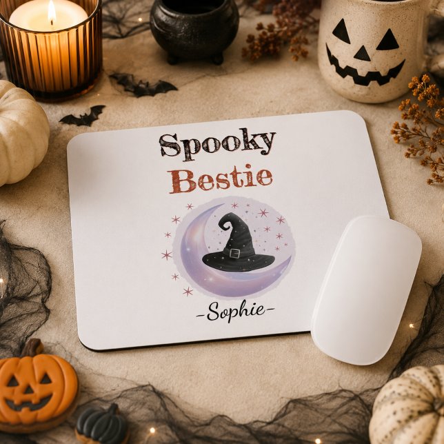 Personalized Spooky Bestie Mousepad (Creator Uploaded)