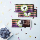 Personalized Spooky Cat Halloween Trick or Treat Hershey Bar Favors<br><div class="desc">Custom, personalized, modern, cool, stylish, halloween orange black purple green and white geometric harlequin diamond pattern design, fun, cute, scary, spooky, creepy black spooked cat, creamy and smooth Hershey®'s Milk Chocolate Bar favors. Simply type in Happy Halloween / your greetings / wishes, and your family name / name / couple's...</div>