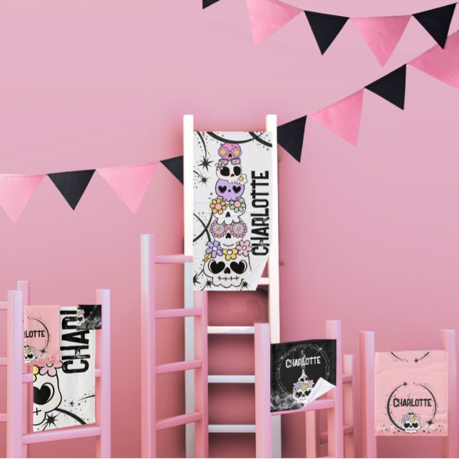 Personalized Spooky Cute Skull Halloween Towel Set (Creator Uploaded)
