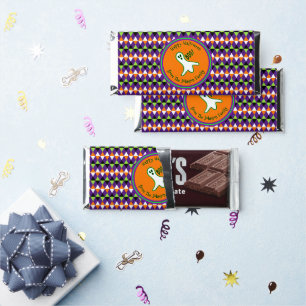 Personalized Spooky Ghost Halloween Trick or Treat Hershey Bar Favors