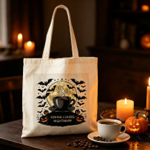 Personalized Spooky Halloween Coffee Lover Canvas