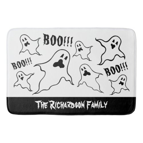 Personalized Spooky Halloween Ghosts Bath Mat