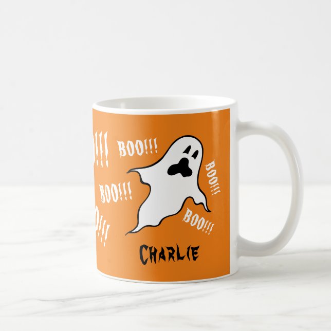 Personalized Spooky Halloween Ghosts Coffee Mug (Right)