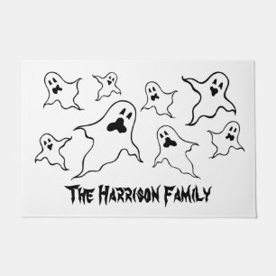 Personalized Spooky Halloween Ghosts Doormat