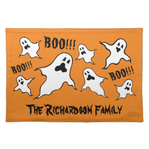 Personalized Spooky Halloween Ghosts  Placemat