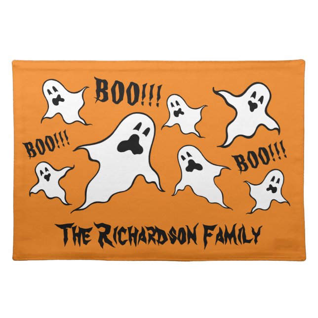 Personalized Spooky Halloween Ghosts  Placemat (Front)