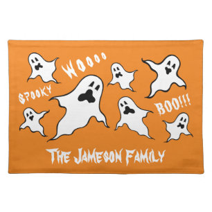 Personalized Spooky Halloween Ghosts  Placemat