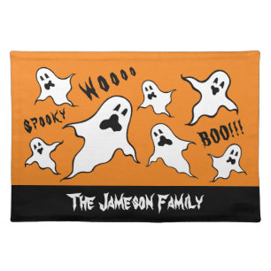 Personalized Spooky Halloween Ghosts  Placemat