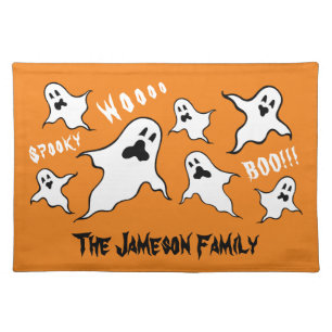 Personalized Spooky Halloween Ghosts Placemat