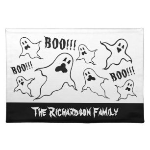 Personalized Spooky Halloween Ghosts  Placemat