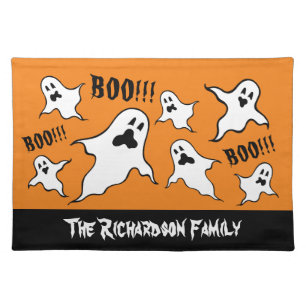 Personalized Spooky Halloween Ghosts Placemat