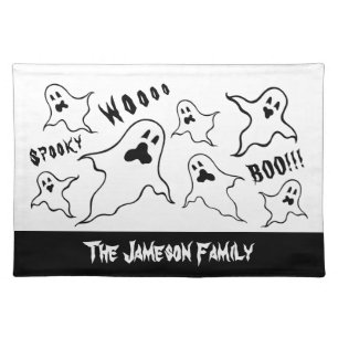 Personalized Spooky Halloween Ghosts Placemat