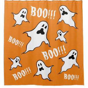 Personalized Spooky Halloween Ghosts  Shower Curta Curtain