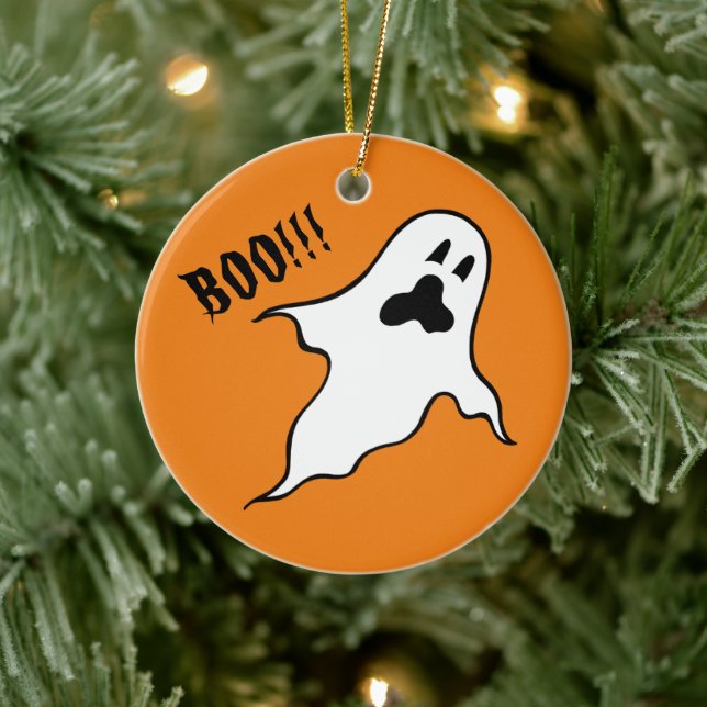 Personalized Spooky Halloween Ghosts Tree Ornament (Tree)