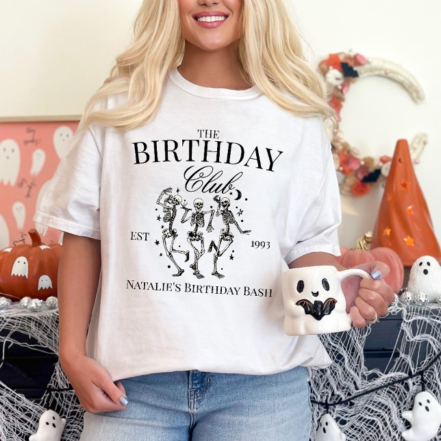 Personalized Spooky Halloween Group Birthday Party T-Shirt (Creator Uploaded)