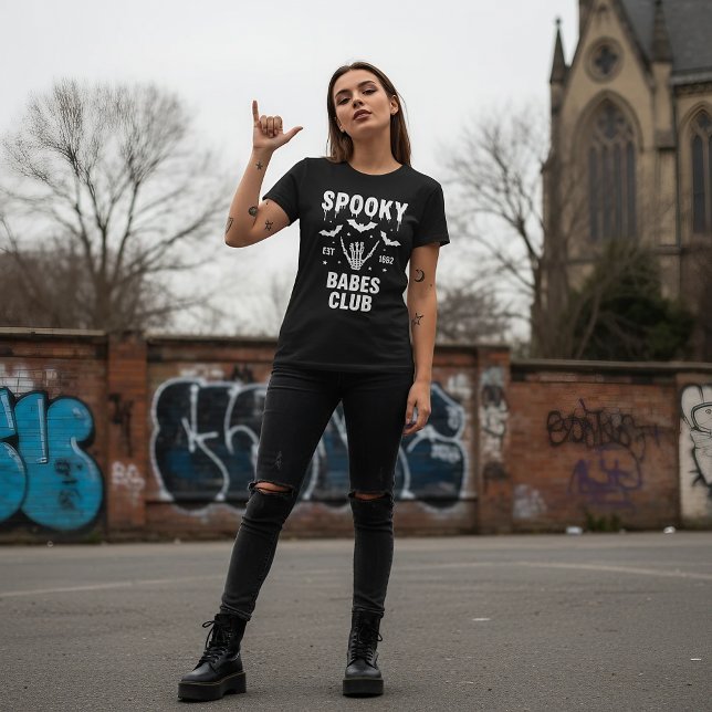 Personalized Spooky Halloween Group College Party T-Shirt (Creator Uploaded)