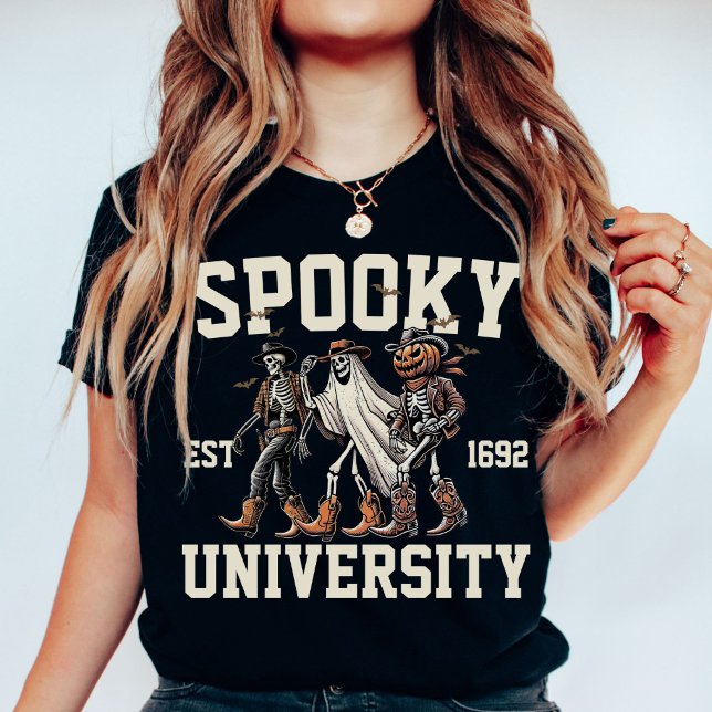 Personalized Spooky Halloween Group College Party T-Shirt (Creator Uploaded)