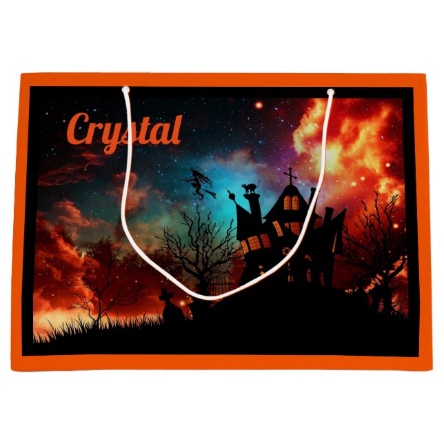 Personalized Spooky Halloween Treat Bag (Front)